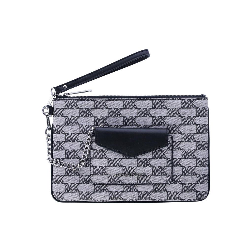 Michael Kors Mk Jet Set Item Классический Кошелек-Клатч на Молнии с Логотипом-Монограммой Большой Женские кошельки Черный 35F3STTW9R-001