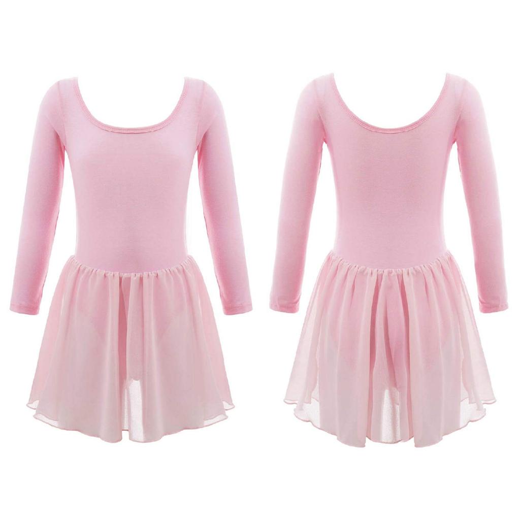 Девушки с длинными рукавами для балета, гимнастики, танцевального трико, платье-пачка, танцевальные костюмы для выступлений