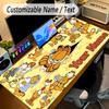 Large Mouse PadGarfield Custom Name Text Personalized Desk Mat Non Slip Gaming Pad
