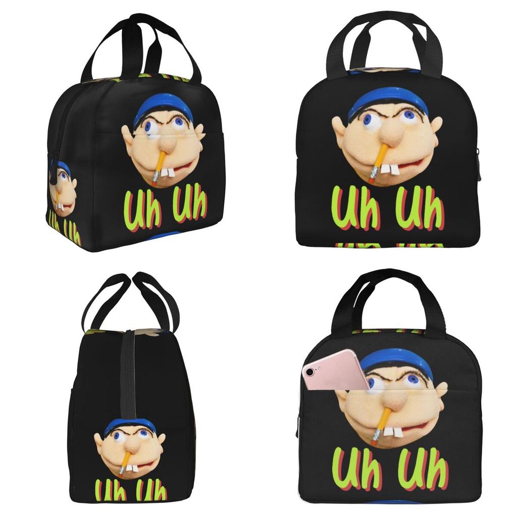 Jeffy I Hate Green Beans Insulated Lunch Bag for Kids School Cooler Thermal Food Box Tote Portable Lunch Boxes Container