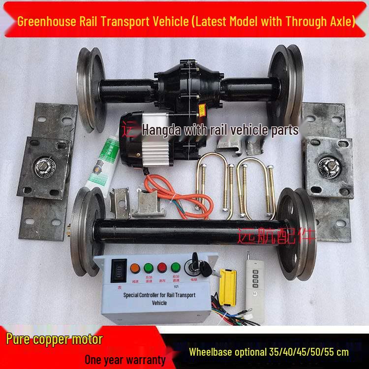 Remote-Control Vegetable Greenhouse Transport Vehicle with Bendable Rear Axle Motor Accessories.