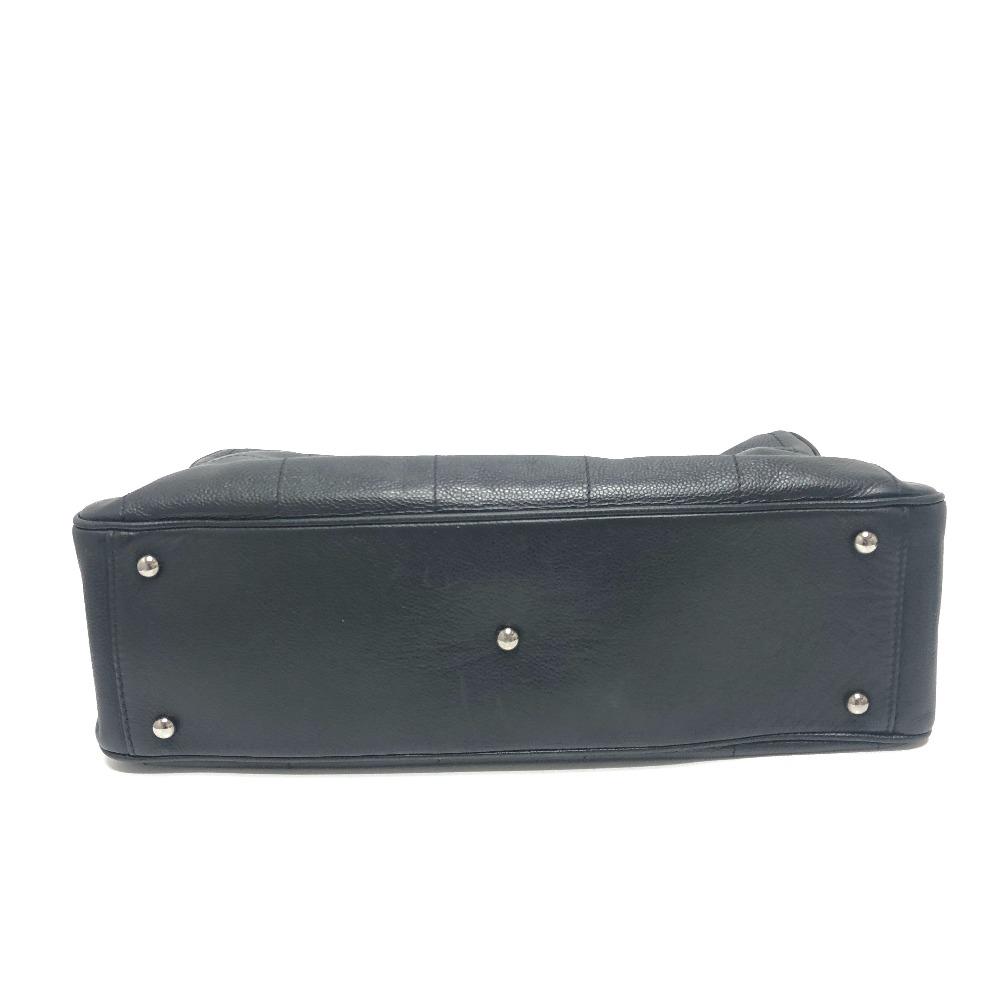 CHANEL Chocolate bar Handbag Soft Caviar Leather Black/SilverHardware