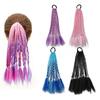 New Girls Dirty Braids Colorful Twist Tie Wigs Ponytail Kids Hair Accessories Headbands Rubber Bands Princess Headwear