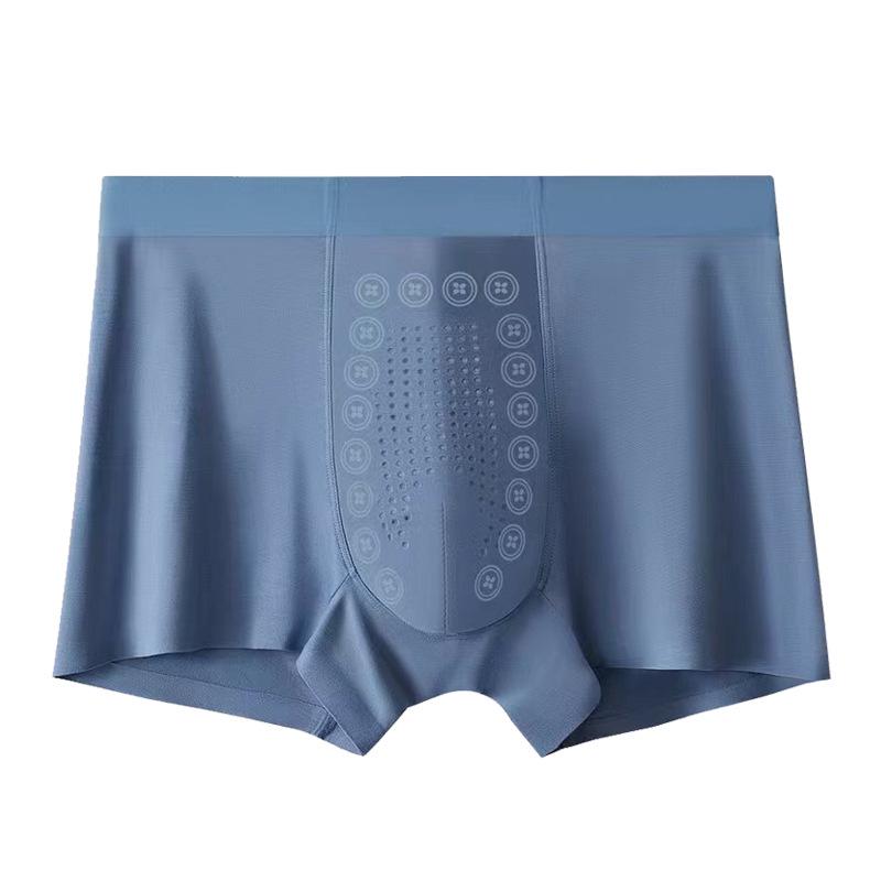 Мужские бесшовные боксеры-брифы из модала с турмалином, дышащие, больших размеров, осенне-зимнего стиля.