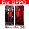 Средняя рамка Корпус Для OPPO Reno 4 Pro 5G Средняя крышка корпуса Задняя крышка Корпус отсека аккумулятора Запасные части