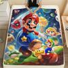 Super Mario Cartoon printing Flannel Blanket Bedroom Sofa Camping Warm blanket Gifts for family and friends-MJ002