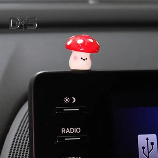 7 шт. грибовидный автомобильный приборный щиток, зеркало заднего вида, фигурка гриба, украшение для автомобиля, милые аксессуары для салона автомобиля