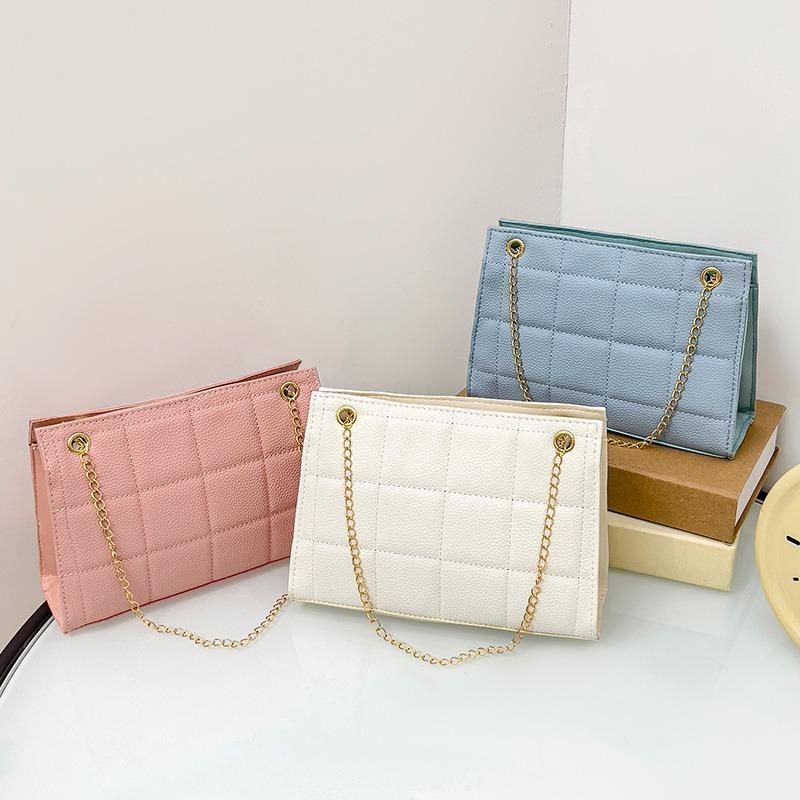 Lychee Plaid Pillow Bag Shoulder Bag for Women