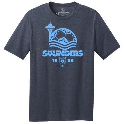 Seattle Sounders 1983 Логотип NASL Футболка Tri-blend Унисекс Футболка