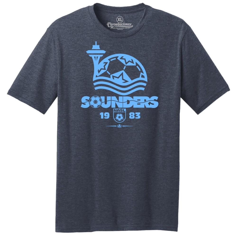 Seattle Sounders 1983 Логотип NASL Футболка Tri-blend Унисекс Футболка