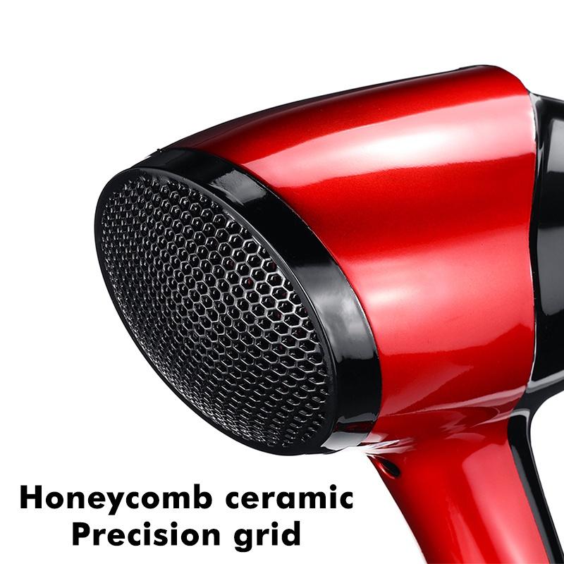 2000W Electric Hair Dryer Salon Professional 2 Speed 3 Heat Hairdressing Blow with Detachable Nozzle
