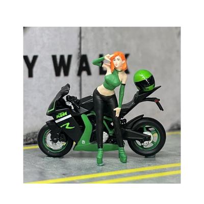 Moreart 164 Набор миниатюрных фигурок и мотоциклов MO222036 (Модель девушки, Модель диорамы, Миниатюрный автомобиль) [Использовал]