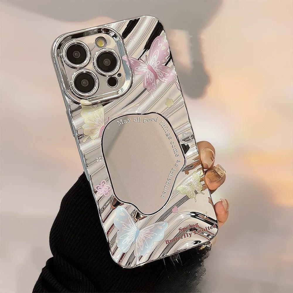 Makeup Mirror Phone Case for iPhone 11 13 16 Pro Max iPhone 14 15 12 13 Pro Max 16 Plus 13 Pro Samsung A55 A54 A15 A12 A52S A34 A14 A30S A53 A52 A50