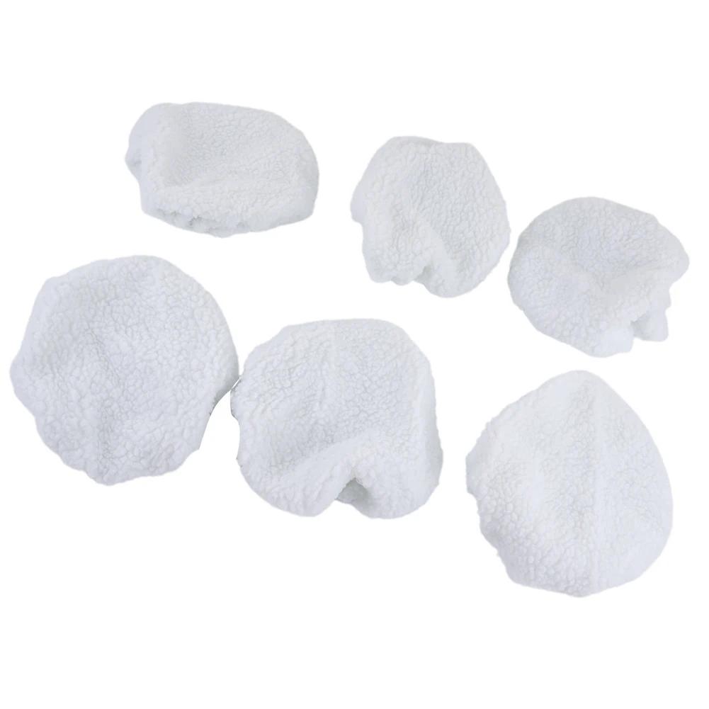 Легко устанавливаемые полировальные насадки, подходящие для 240-мм насадок, для автомобилей и мебели, мягкий шерстяной материал 6 шт.