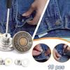 10pcs Nailless Jeans Buttons Removable Pants Pins Durable Repair Kit