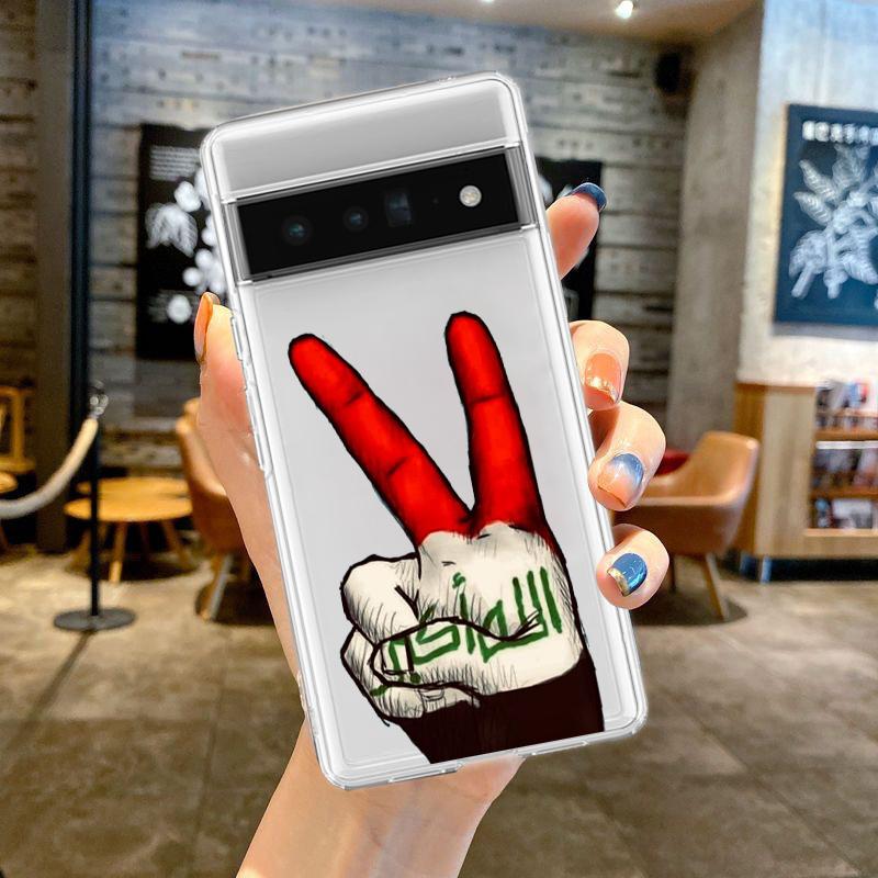 Чехол для телефона с флагом Ирака Саддама Хусейна для Google Pixel 8 7 6 Pro 6A 5 4 5A 4A 3A XL 5G силиконовый противоударный мягкий прозрачный чехол Fundas
