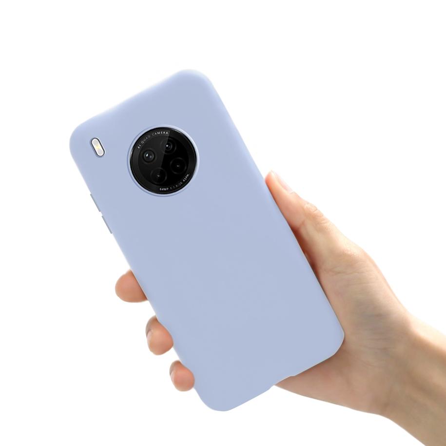 Простой силиконовый чехол яркого цвета для Huawei Y9A 2020 Чехол FRL-22 FRL-23 HuaweiY9a Чехол для мобильного телефона на Huawei Y9A Y 9A Мягкий чехол