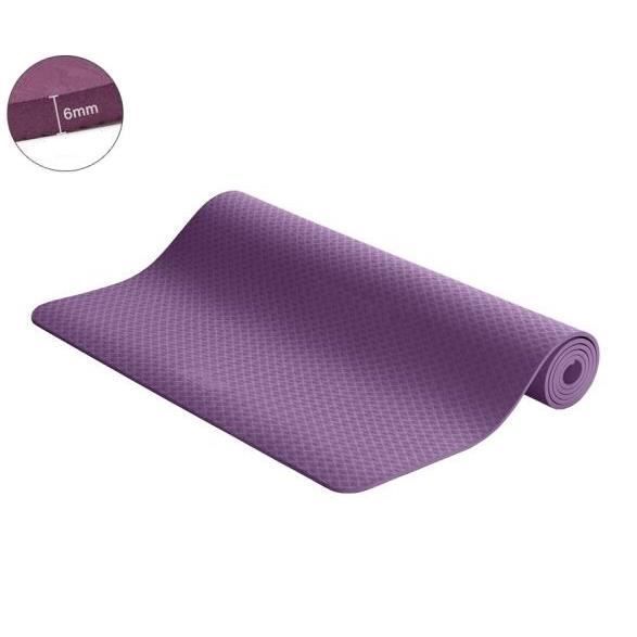 Fitness Mat - Non-slip - TPE - 183 X 61 X 0.6 Cm - Purple - Unisex