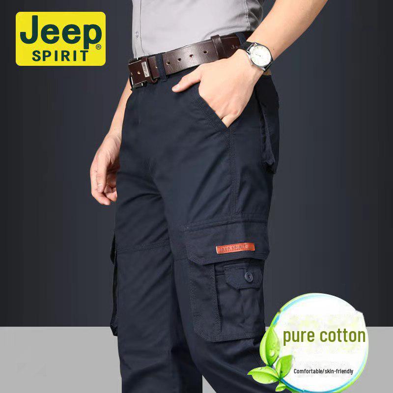 Мужские свободные прямые брюки с несколькими карманами для активного отдыха на открытом воздухе с толстым бархатом