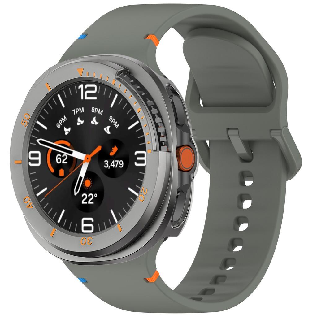 Case+ Band For Samsung Galaxy Watch 8 Classic 46mm Silicone Bracelet Strap Hard PC Bumper For Galaxy Watch 8 Classic NO Glass