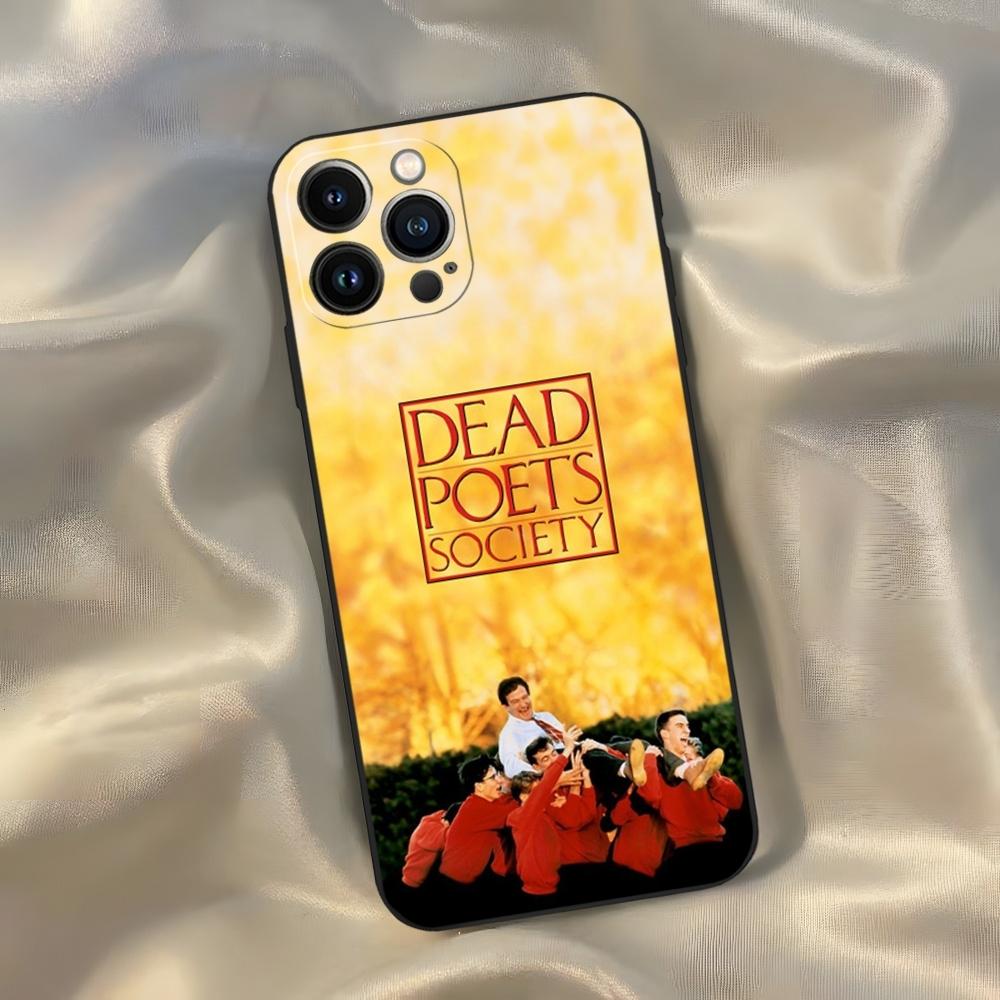 Чехол для телефона «Общество мертвых поэтов» для iPhone 16 15 14 13 12 11 Pro Max Xr X Xs Mini 8 Plus SE 2022 Черный Мягкий Силиконовый Чехол