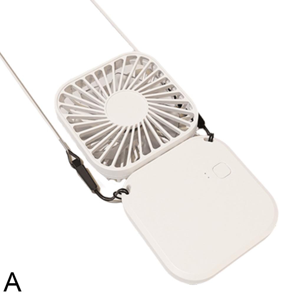 Mini Hanging Neck Fan Portable Folding USB Rechargeable Mute Fan Multi Function Handheld Desktop Fan with Power Bank