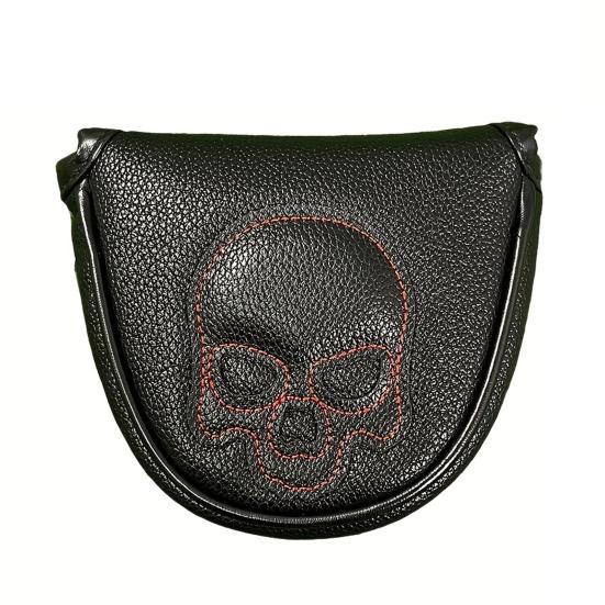 Чехол для гольф-паттера типа «молоток» с магнитной застежкой, из искусственной кожи, с рисунком черепа, для вудов, драйвера, фейрвея, гибрида