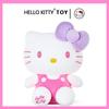 Официальная плюшевая игрушка Sanrio Hello Kitty с фиолетовым бантом, мягкая набивная кукла, подарок на день рождения для девочек, Кавайная игрушка с лицензионным персонажем