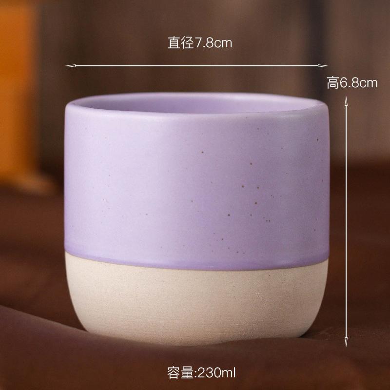 Coarse Pottery Concentrated Coffee Cup Retro Ceramic Kung Fu Teacup Master Tea Cup Office Household Water Cup