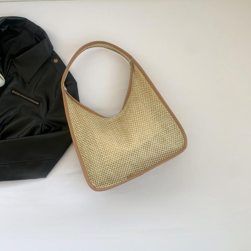 Трендовая повседневная сумка-тоут для женщин Коллекция Весна 2024 в черном, белом, хаки