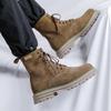 Новые ботинки Tooling Мужские осенне-зимние ботинки из ревеня Британский стиль Пара Желтый бархат Ботинки Мартина 8668-W