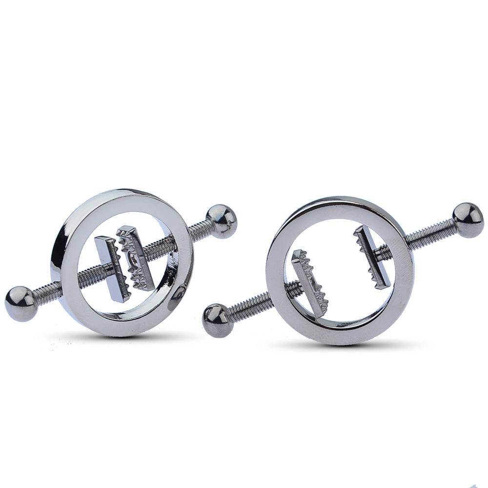 Stainless Steel Adjustable Nipple Clips - Erotic Nipple Stimulation, Breast Bondage Restraint, BDSM Fetish Toy for Women