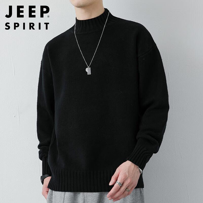 JEEP SPIRIT Men's Mock Neck Knit Sweater