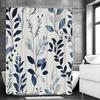 Занавеска для душа с листьями эвкалипта, Декоративная занавеска для душа для ванной комнаты, Водонепроницаемая занавеска для душа с крючками