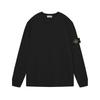 2025 Stone Island Базовая толстовка с круглым вырезом и нашивкой Однотонный топ с длинным рукавом Мужской Женский