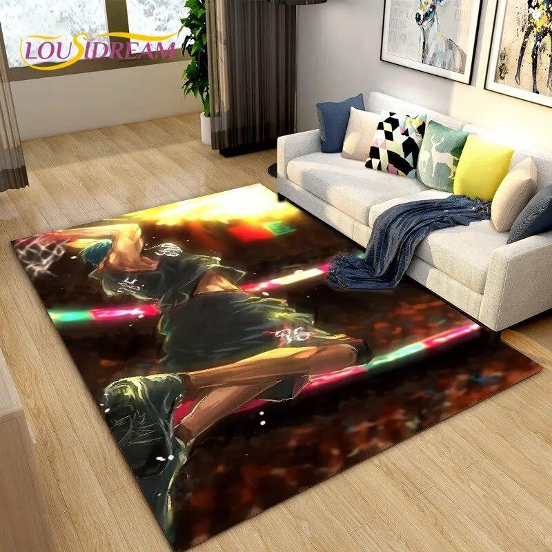 Баскетбольный коврик Куроко с героями мультфильмов, ковер для гостиной, спальни, дивана, коврик для украшения, детский нескользящий напольный коврик