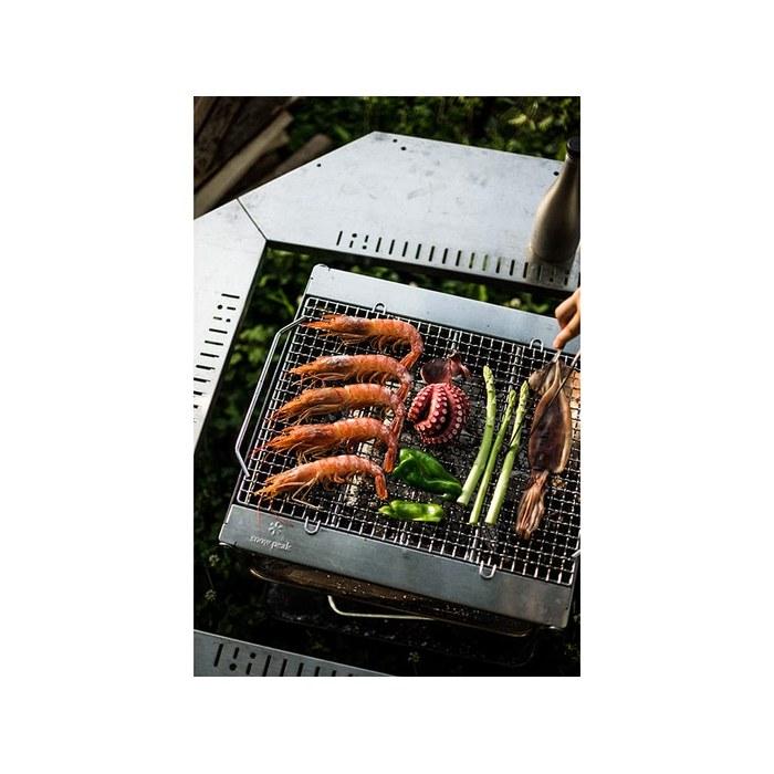 Костровой мангал Snow Peak Takibi Fire Pit Grill Net Pro L Нержавеющая сталь [для 4-5 человек] ST-032MAR. Кемпинг и Отдых на природе Мульти L [для 5-6 человек].