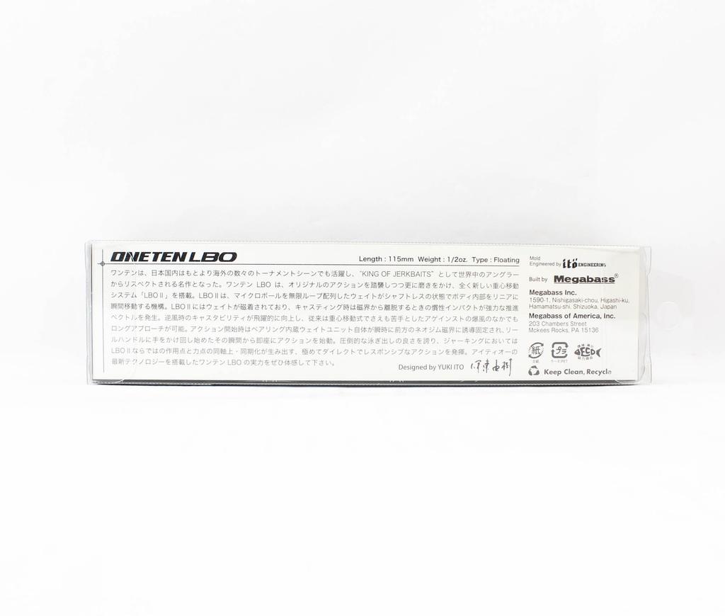 Megabass Воблер плавающий Vision 110 Oneten LBO M Champagne Kinkuro (4400)