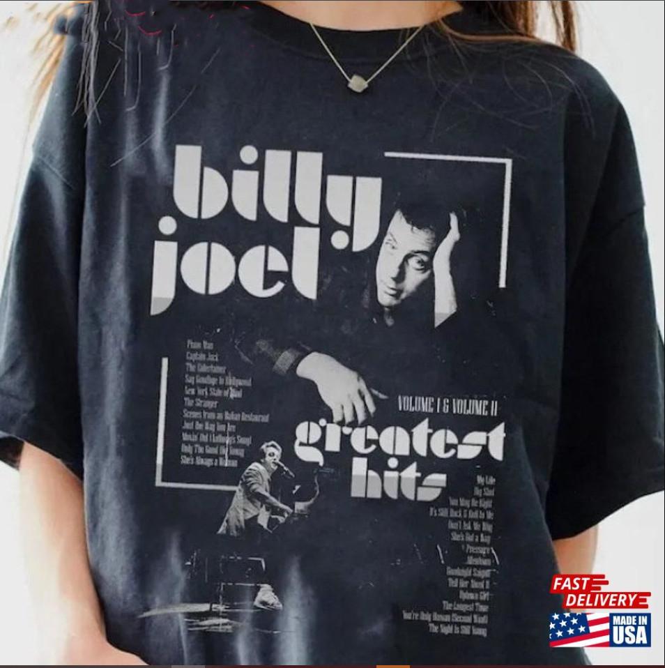 Винтажная футболка унисекс Billy Joel Greatest Hits Tour 2026 S-5XL