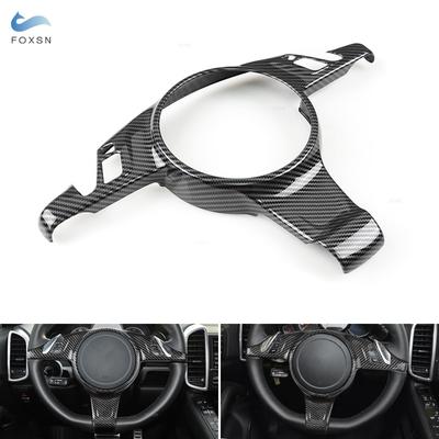 Для Porsche Cayenne 2011 2012 2013-2017 Для Panamera 2010-2014 2015 2016 ABS Карбоновая текстура Рамка панели рулевого колеса