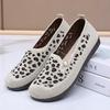 Women's Knitted Flat Shoes Lightweight Comfortable Office Work Loafers Slip On Casual Breathable Mesh Walking Shoes Round Toe Dressy Flats for Women