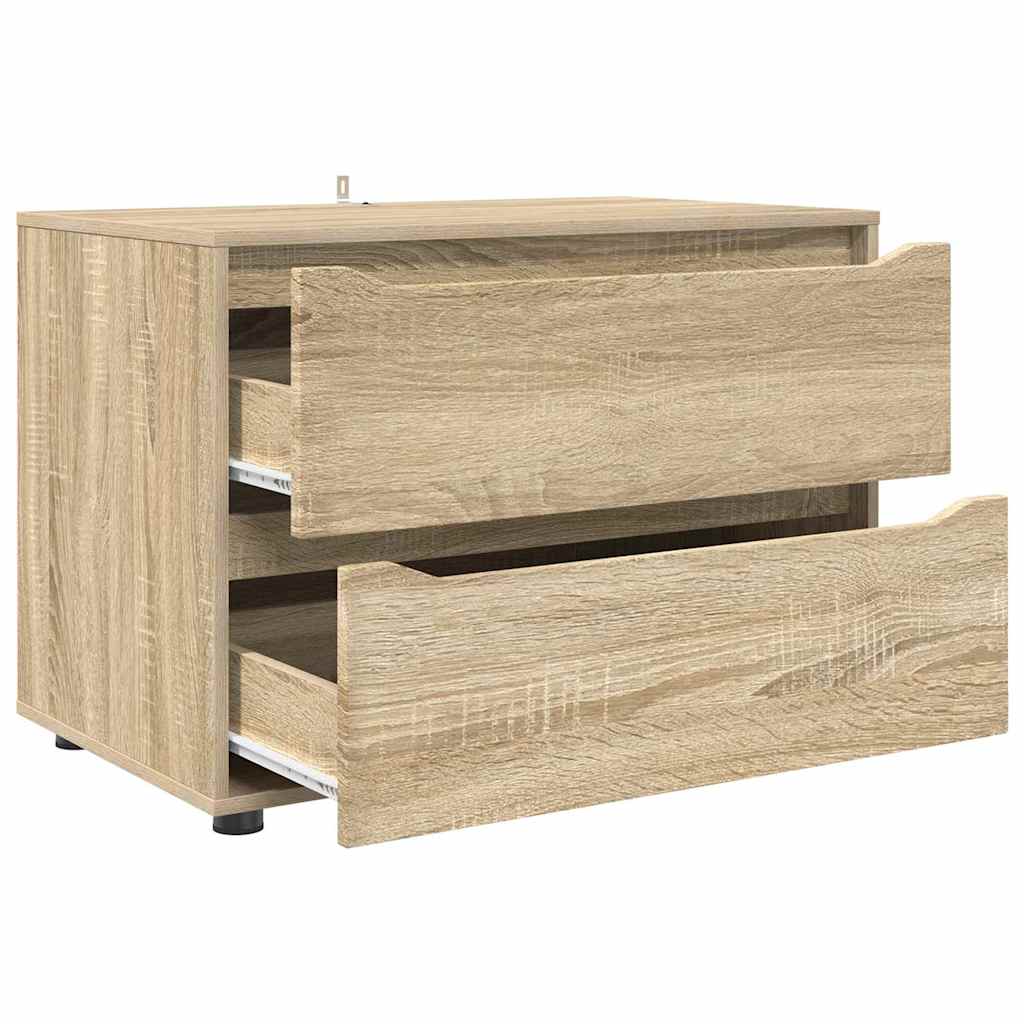 Storage Cabinet Sonoma Oak Finish 80 x 48 x 57 cm Particleboard