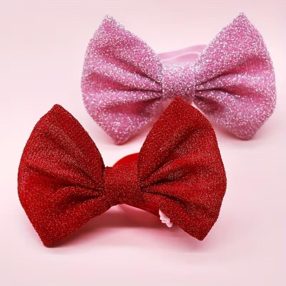 Colorful Dog Hair Bow Headbands Hair Band Pet Costumes Adjustable Pet Hair Bows  Valentine's Day