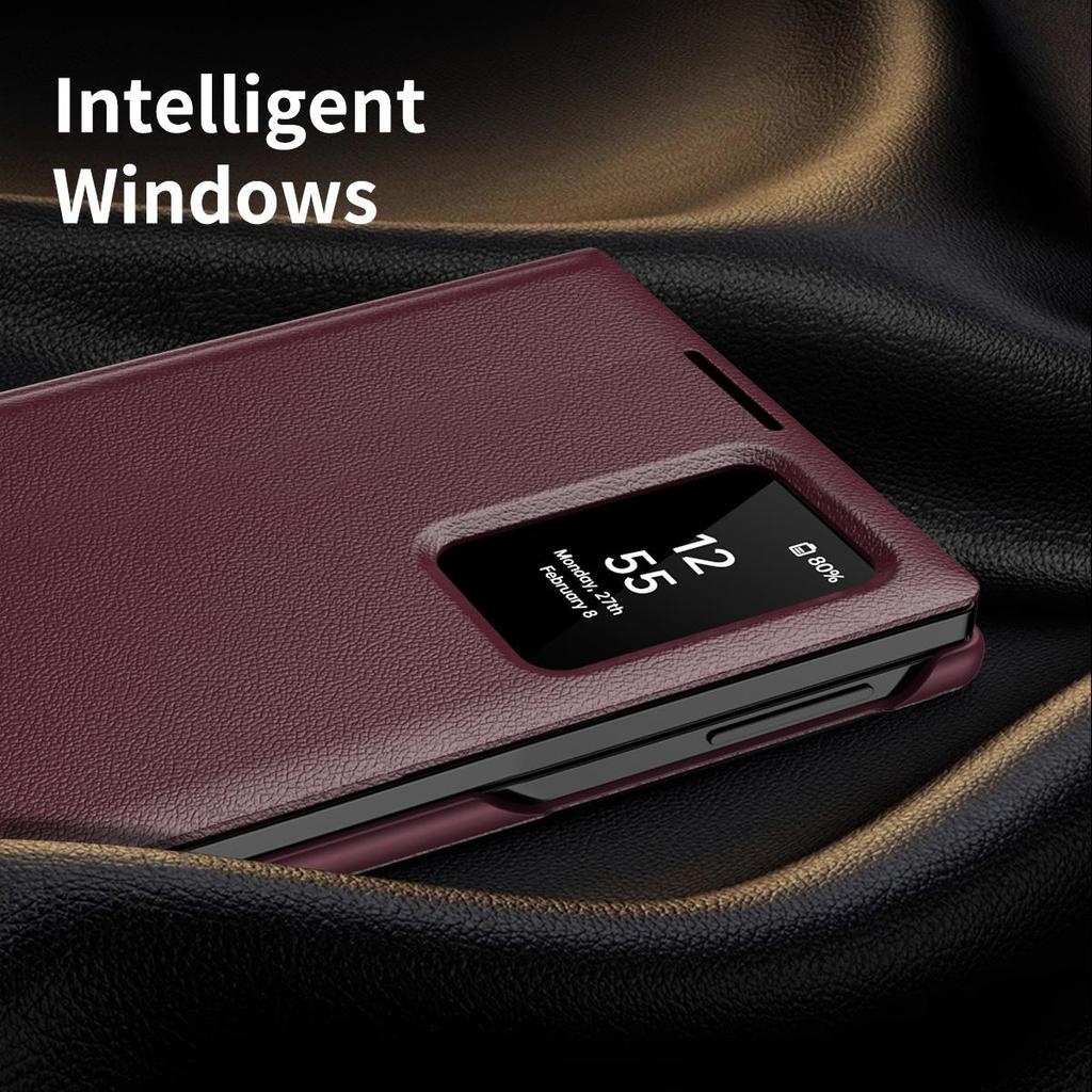 Smart View Window Flip Case For Samsung Galaxy Z Fold8 Wide /Z Fold8 Ultra, Wallet Card Cover Stand Phone Cases Protector Skins Shell