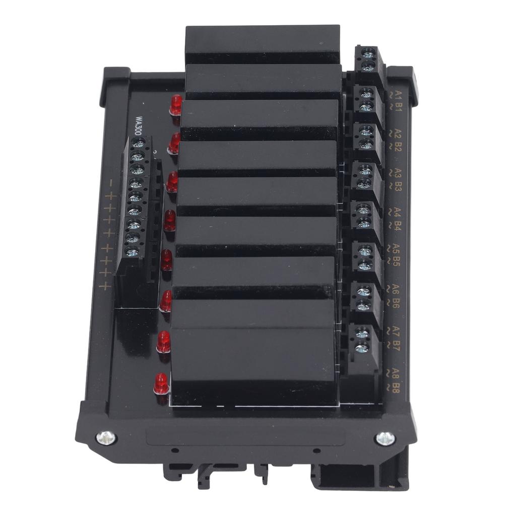 Модуль твердотельного реле Установка на DIN-рейку 8-канальное твердотельное реле Вход 3‑32 В постоянного тока 5‑8 А 24‑480