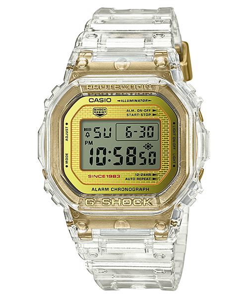 Casio Мужские кварцевые часы из нержавеющей стали 200M водонепроницаемые, ударопрочные, с будильником DW-5035E-7