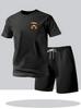 Men's Trendy Casual Summer Sports Set - Handsome Short Sleeve T-shirt Set