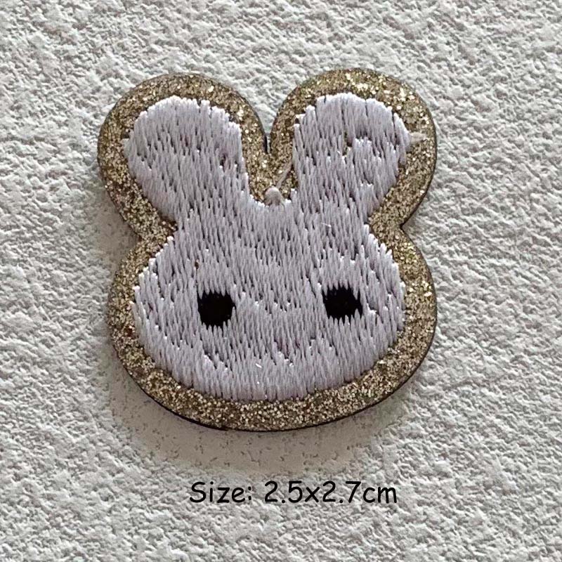 Rabbit Carrot Fox Fish Self Adhesive Clothing Patch Embroidery Thermal Patches DIY Heat Transfer Stickers Garment Accessory Fashion New