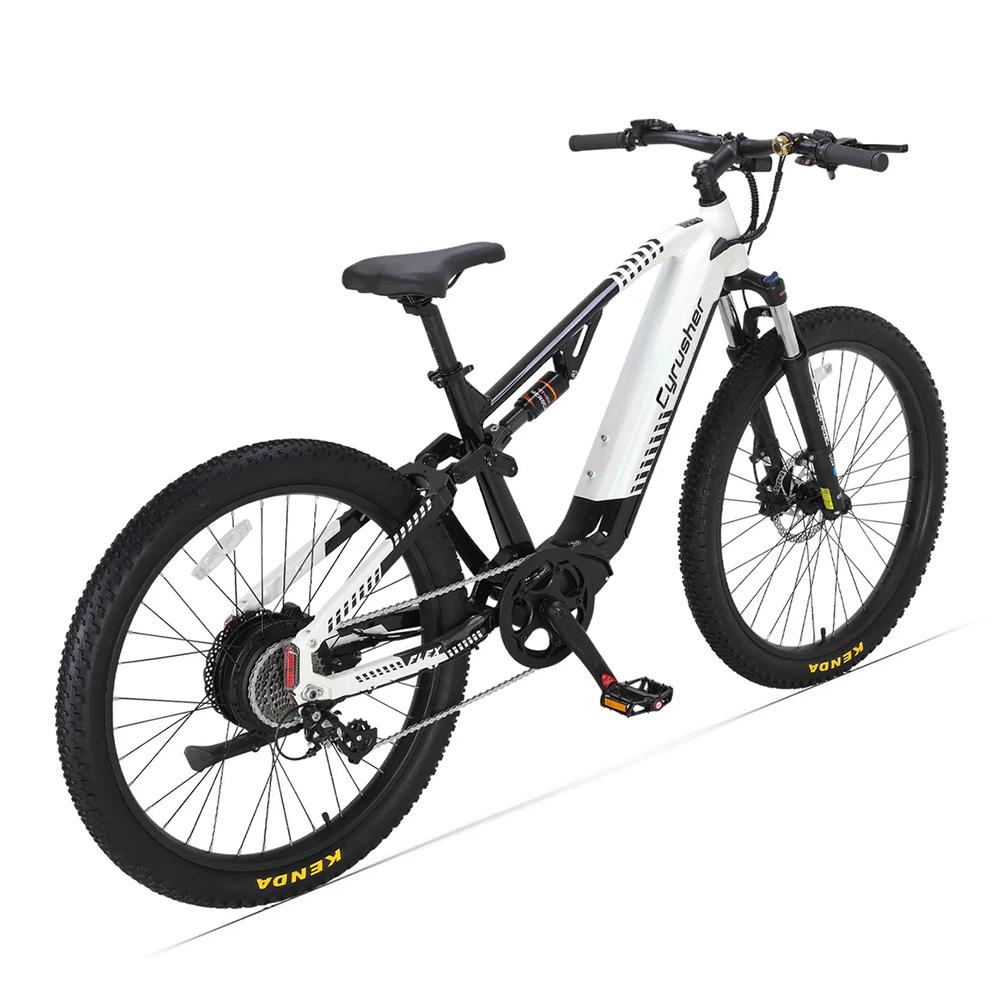 Cyrusher Flex Full Suspension Electric Bike, 48V 15Ah LG Battery,Shimano 8-Speed