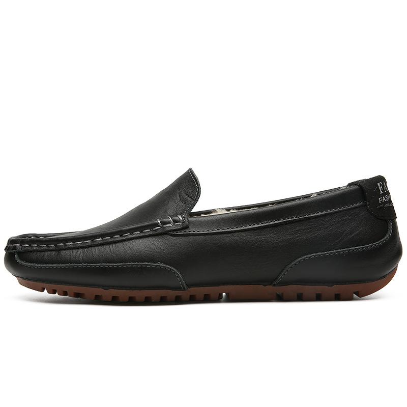 Зимние теплые мужские лоферы из натуральной кожи, обувь для вождения, повседневные итальянские дизайнерские меховые лоферы, мужская обувь высокого качества
